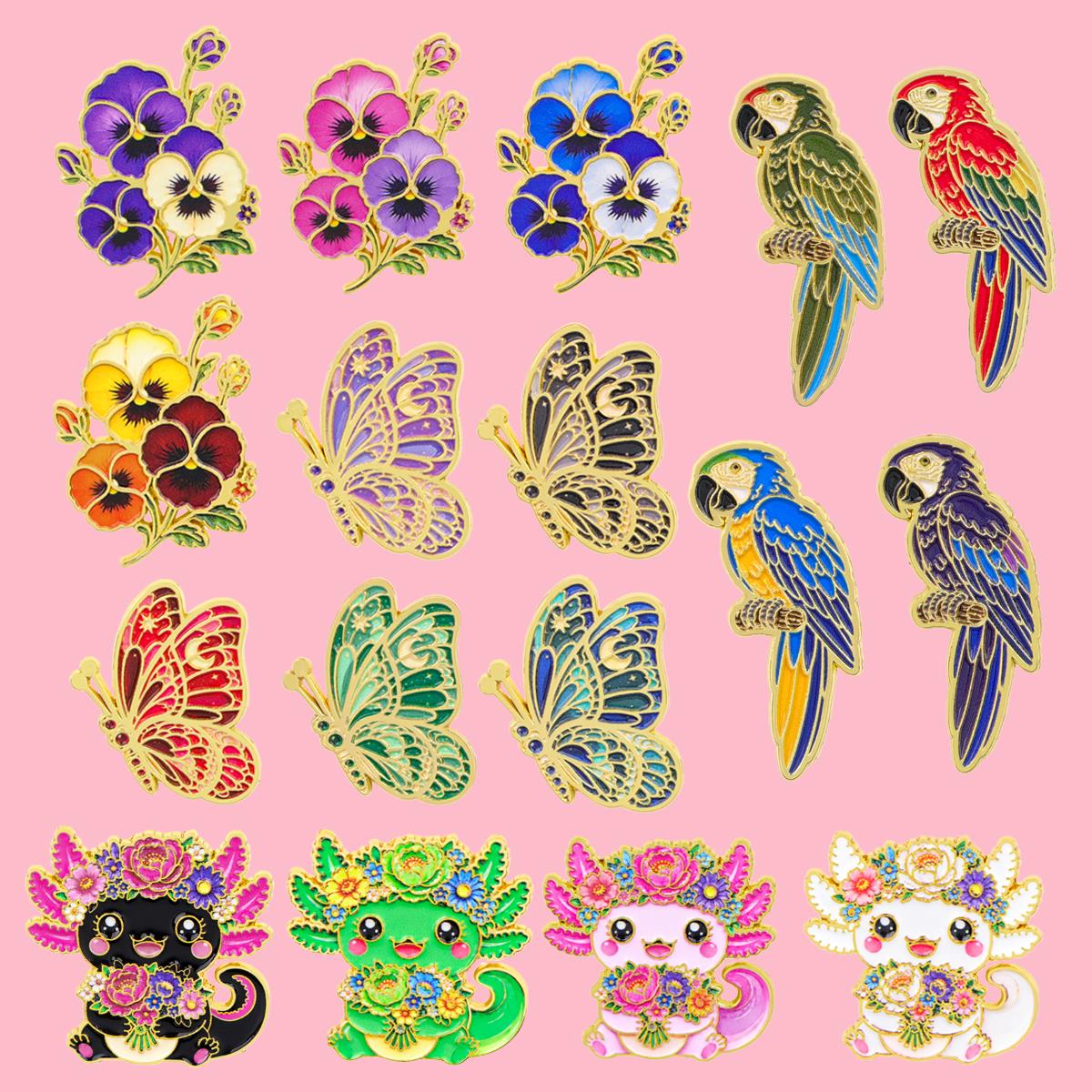 Plant Parenthood - Broches de Metal Esmaltados com Motivos