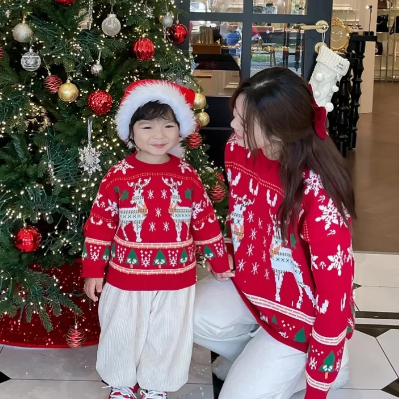 Plant Parental - Família combinando natal rena árvore camisola